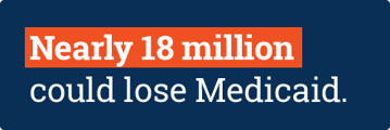 Nearly 18 million could lose Medicaid.