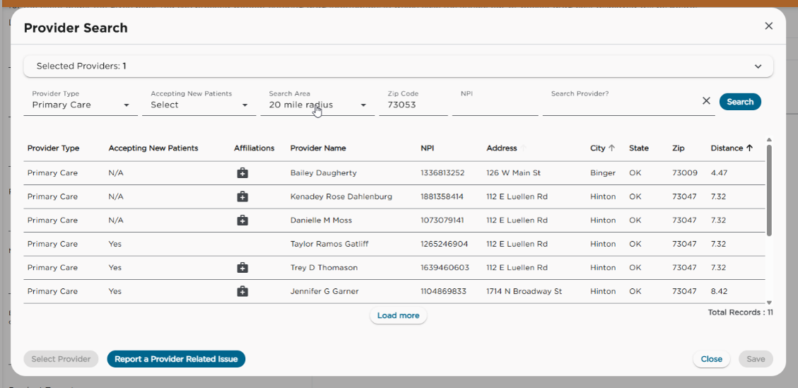 Provider Search 2
