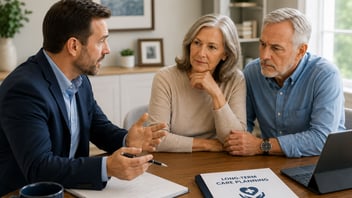 Agent discussing LTC with clients