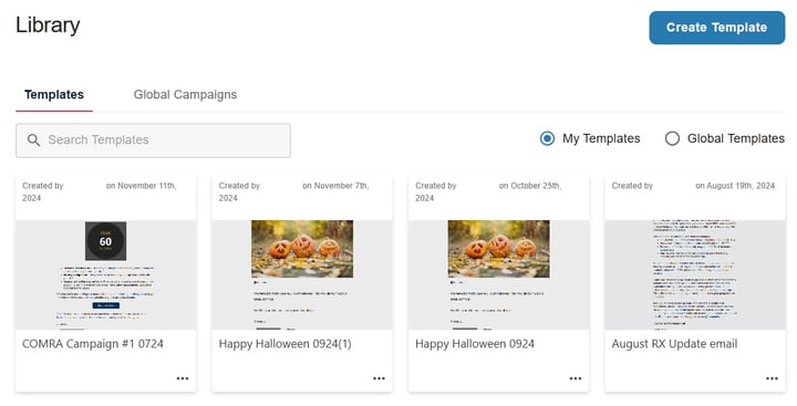 Campaign Builder Template Library in Nextek