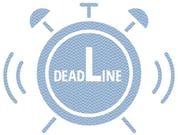 Clock with deadline text on the face