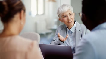 Agent discussing LTC with clients
