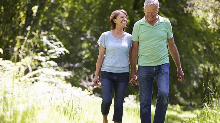 Senior Couple Talking a Walk
