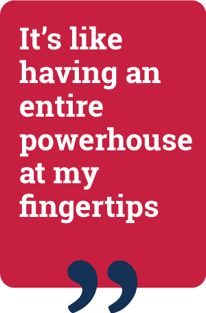 It's like having an entire powerhouse at my fingertips.